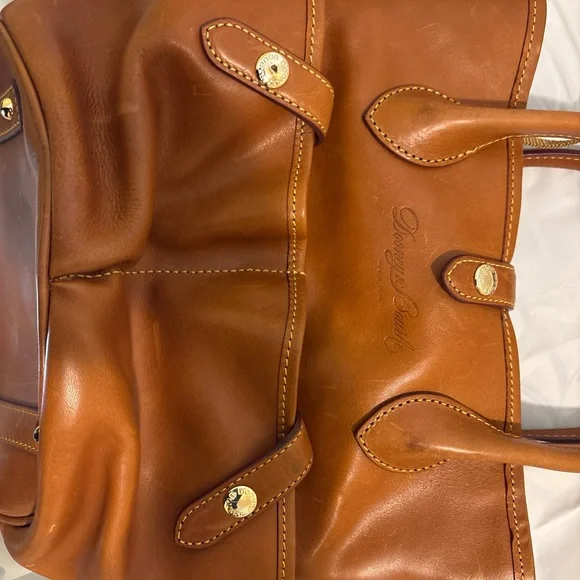 Dooney & Bourke Chestnut Brown Leather Pocket Tote - Picture 8 of 12